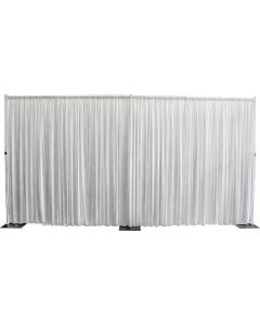 White silk drape 4m drop x 6m wide