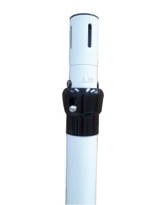 1.8m - 3m WHITE Pipe and Drape Telescopic upright - minimum height 1.8m - maximum height 3m