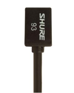 SHURE WL93 SUBMINIATURE LAVALIER MICROPHONE; BLACK WITH 1200MM CABLE