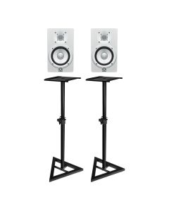 YAMAHA HS8W 8" ACTIVE STUDIO MONITORS WHITE (PAIR) With MONITOR STANDS