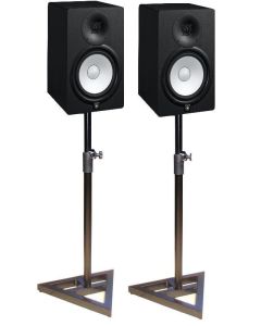 YAMAHA HS8 8" ACTIVE STUDIO MONITORS BLACK (PAIR) - With MONITOR STANDS