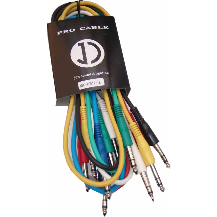 Patch Leads Stereo 1m Long Trs 6 35mm Jack Ic017 1m