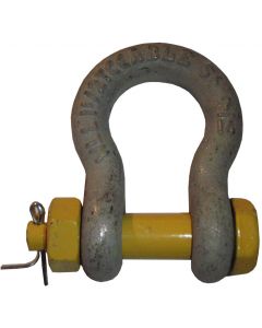 D Shackle / Bow Shackle yellow pin 1 tonne DY97 3/8 Able Forge