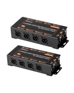 Ethercon snake CatBox 4-channel audio isolated extender via Cat5 Cat6 cable