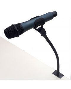 Lectern microphone adjustable gooseneck holder with table top clamp - 400mm
