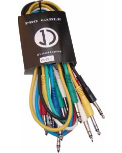 Patch leads Stereo, 2m long, TRS 6.35mm jack  IC017-2M J/J