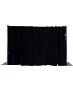 1.5m - 2.1m Aluminium Pipe and Drape support system Black / Ops Surround / backdrop - 1.5m max height