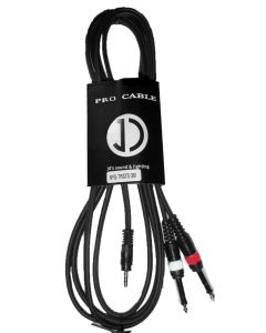 3.5MM TRS TO 2 X 6.35MM TS JACK CABLE 3M