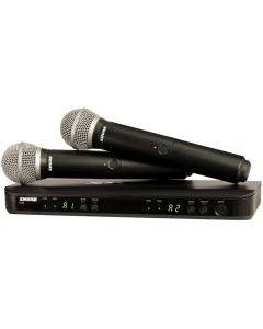 SHURE BLX288/SM58 DUAL CHANNEL HANDHELD WIRELESS SYSTEM
