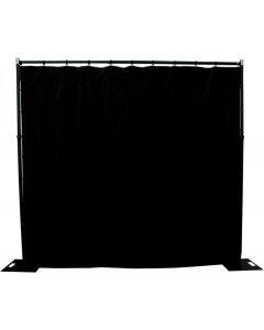 3m x 3m black cotton velvet drape 365gsm Fire Retardant